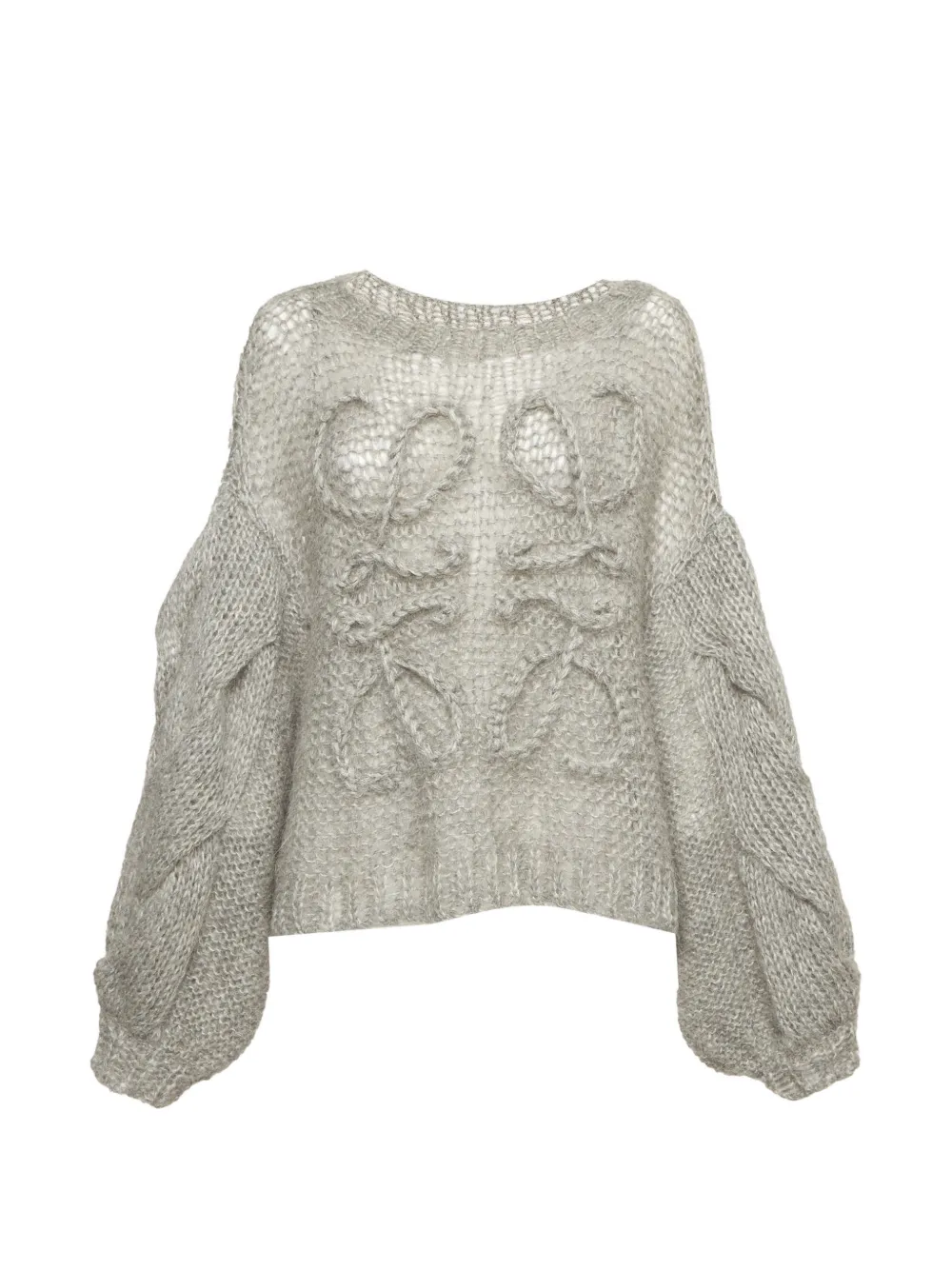 Loewe Pre-Owned pull oversize à détail Anagram - Gris Loewe Pre-Owned pull oversize à détail Anagram - Gris