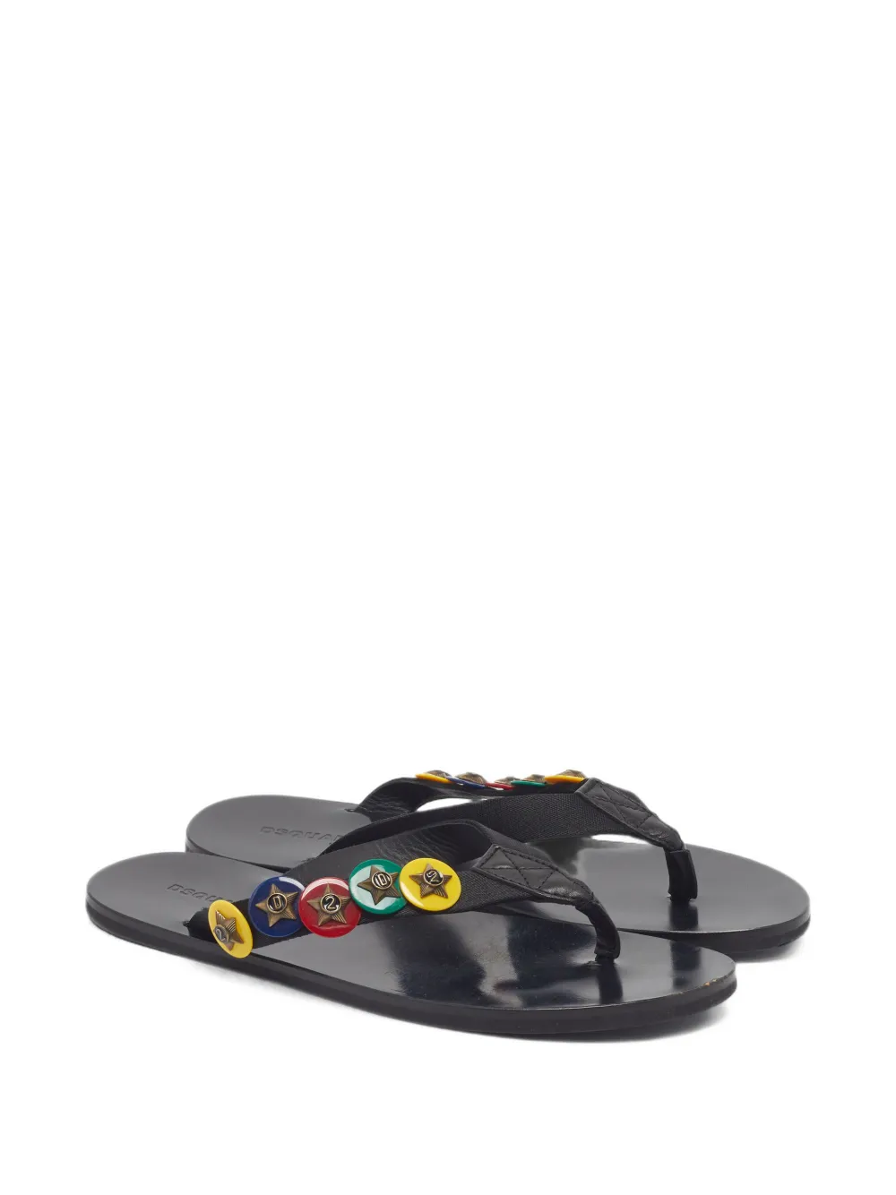 DSQUARED2 Sandalen mit Logo-Applikation - Schwarz