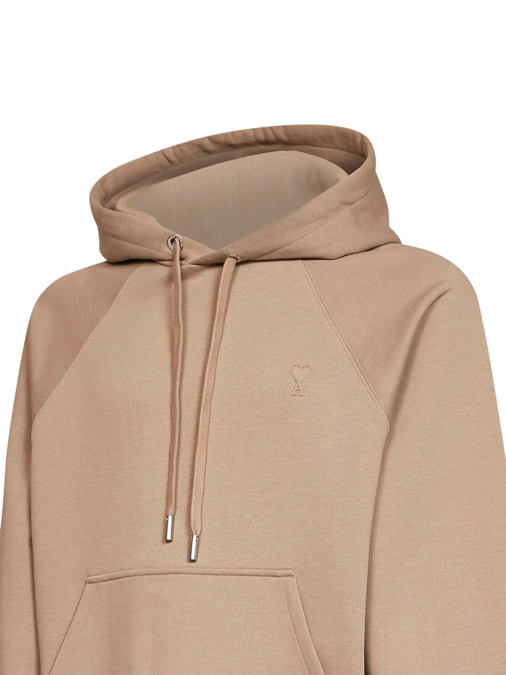 AMI Paris Hoodie met geborduurd logo Beige