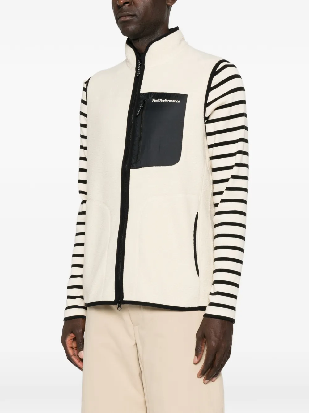 Peak Performance Fleece gilet met rits Beige
