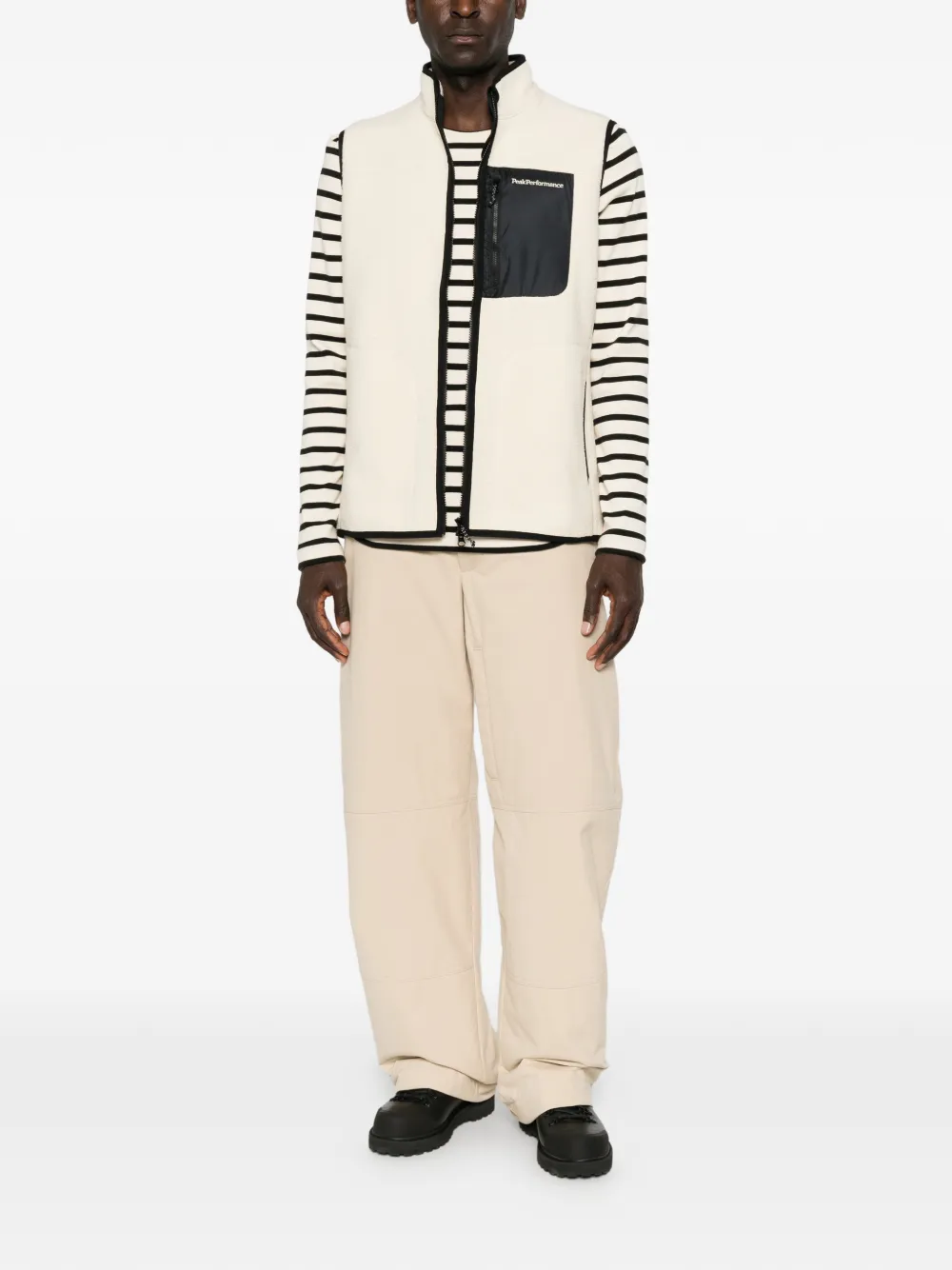 Peak Performance Fleece gilet met rits Beige