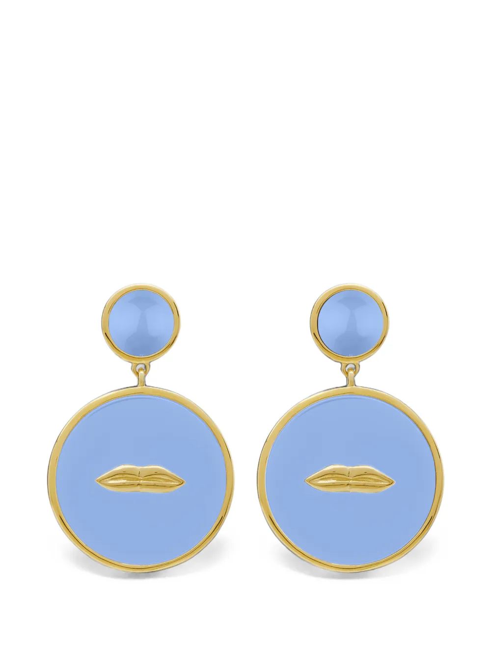 Eshvi lip-motif drop earrings