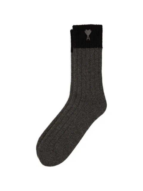 AMI Paris Ami de Coeur embroidered socks