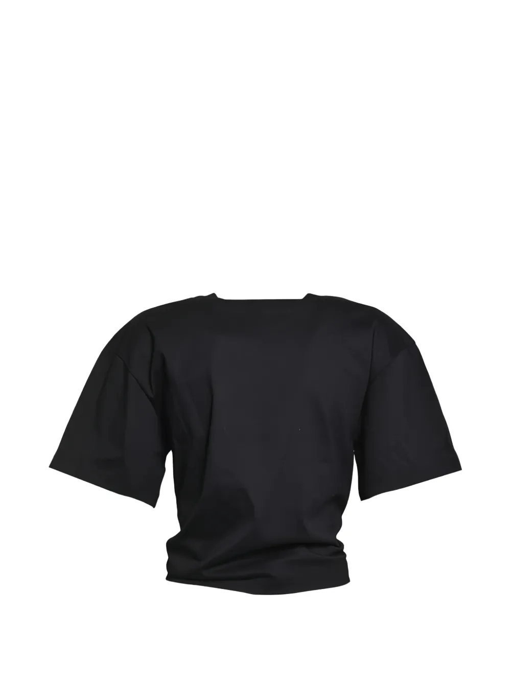 Rabanne T-shirt met pailletten-logo en ringdetail Zwart