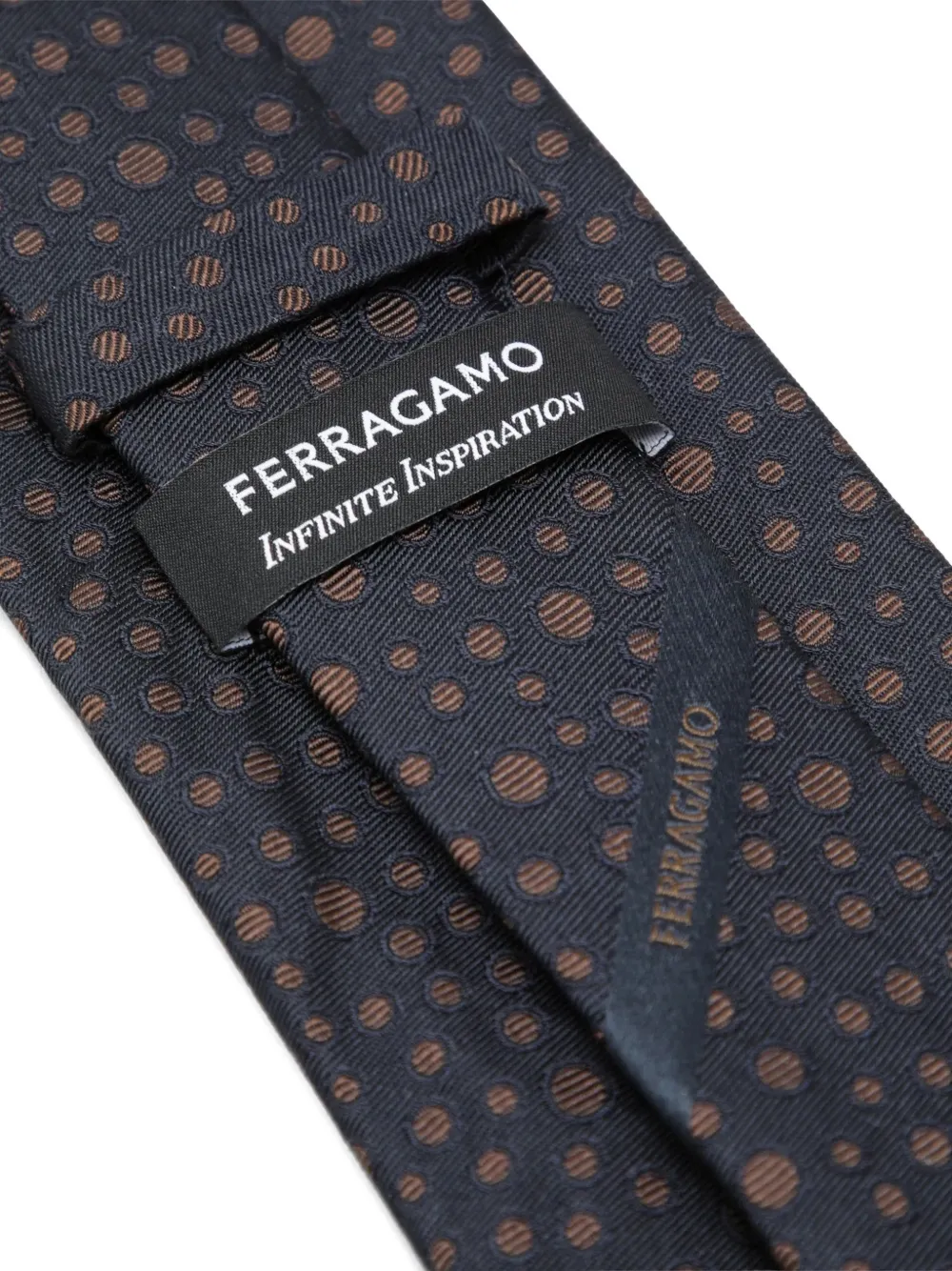 Ferragamo Zijden stropdas met Pois-print Blauw