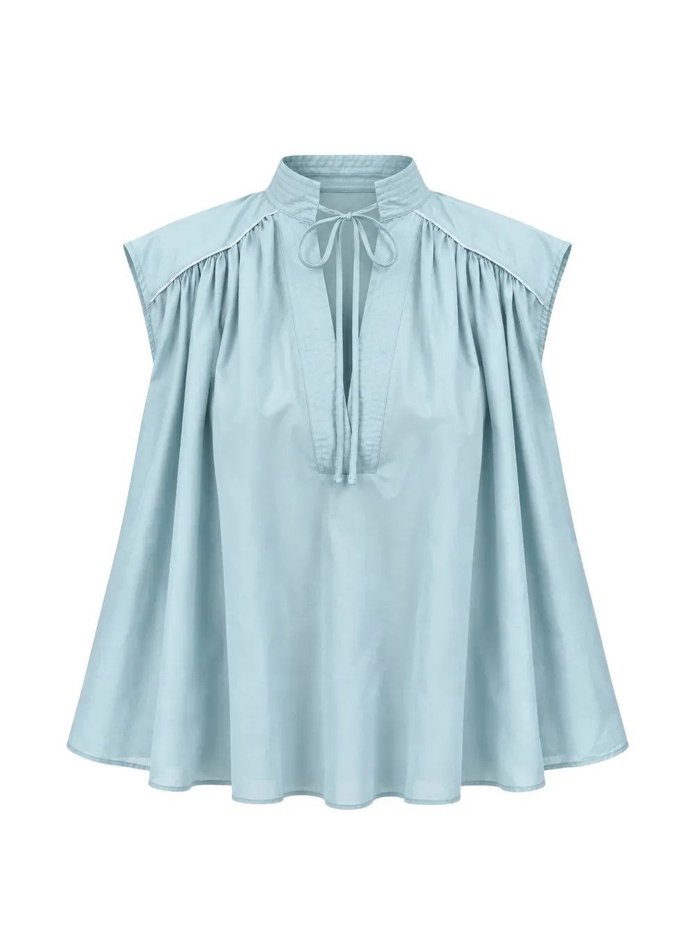 Semicouture Rachel gathered tie-neck blouse