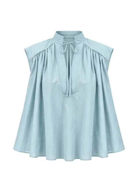 Semicouture Rachel gathered tie-neck blouse