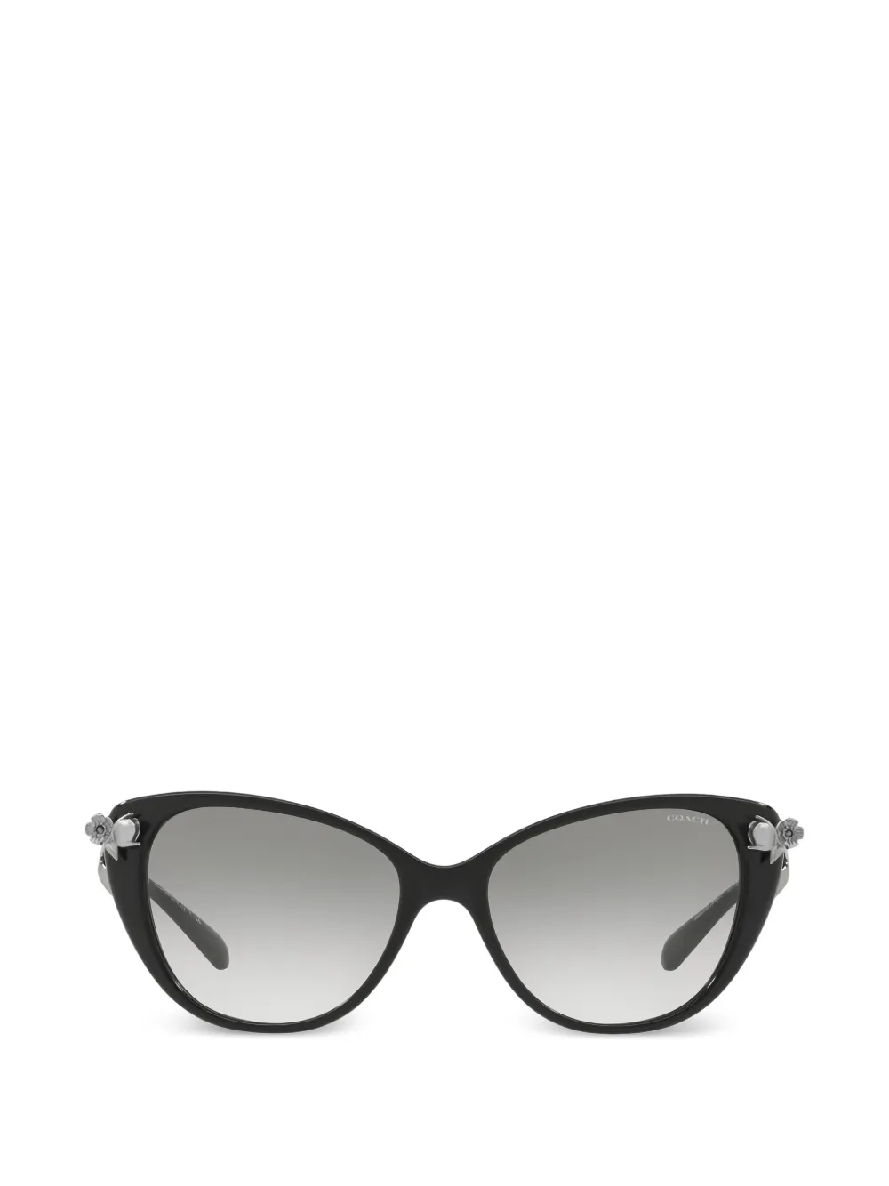Coach floral-detail cat-eye sunglasses - Nero