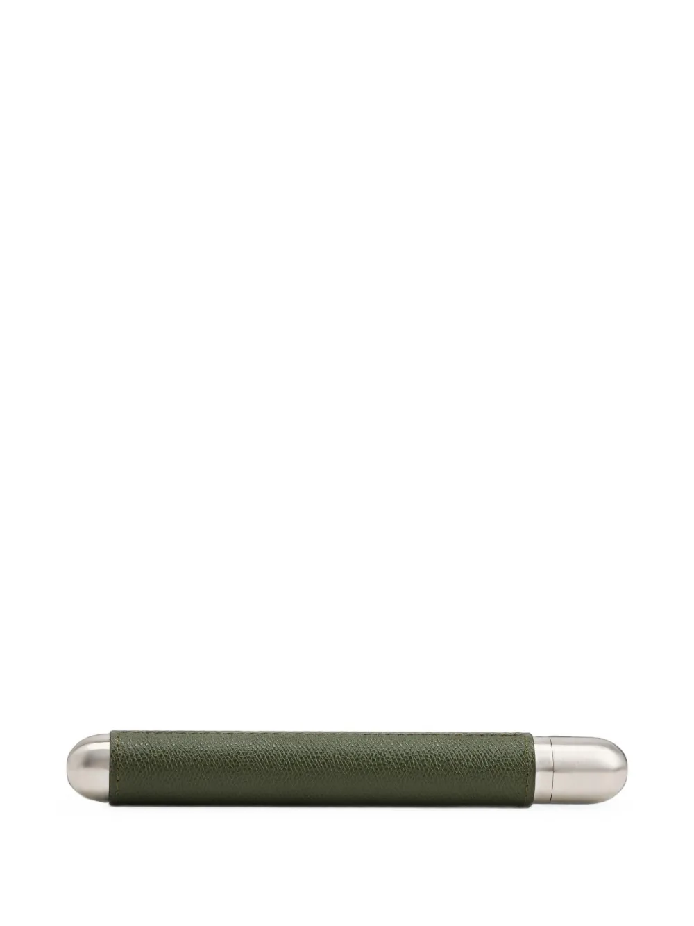 Giobagnara Leather-wrapped Metal Cigar Case In 그린