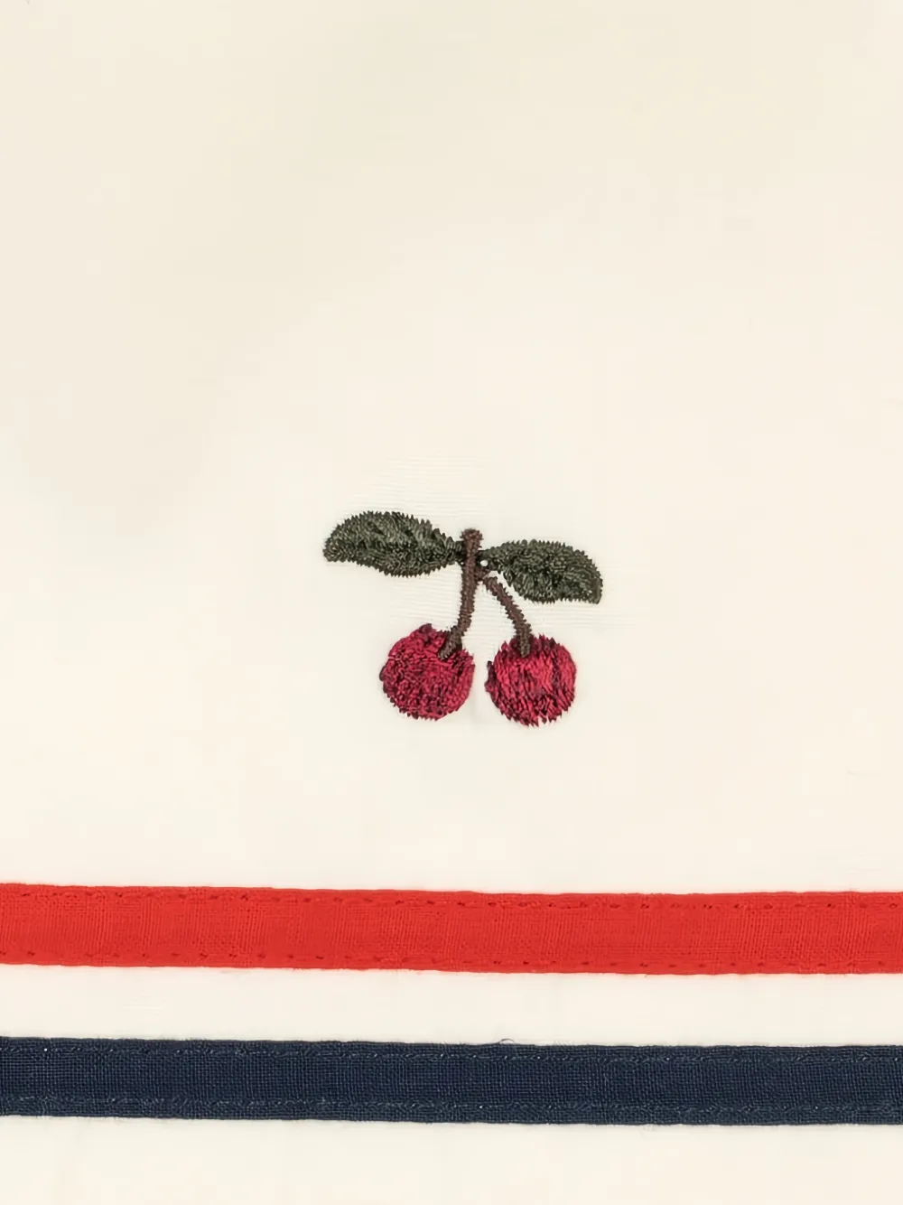 Konges Sløjd cherry-embroidered sailor-collar dress Wit