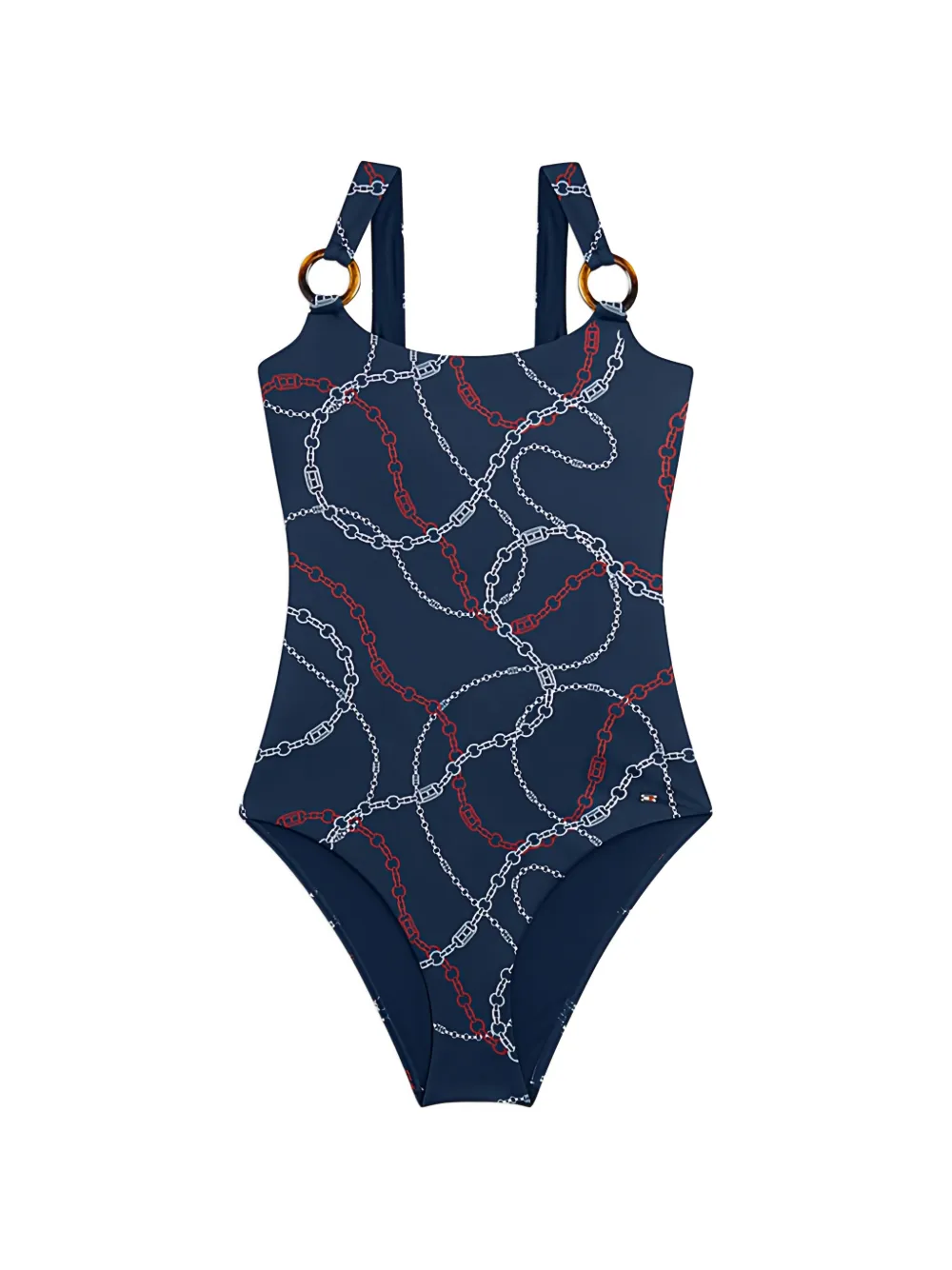 Tommy Hilfiger chain-print swimsuit - Blu