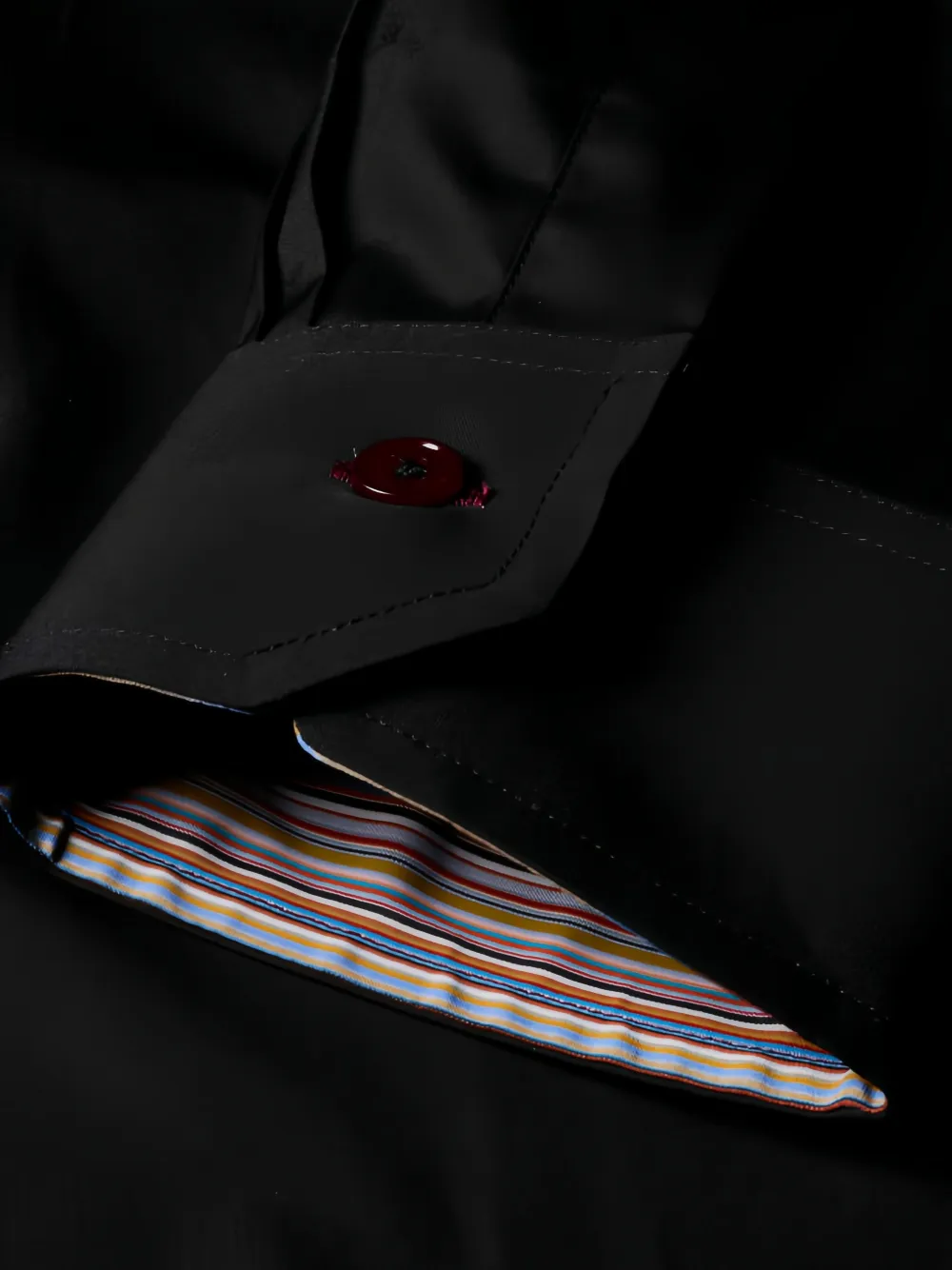 Paul Smith Artist Stripe overhemd met manchet Zwart