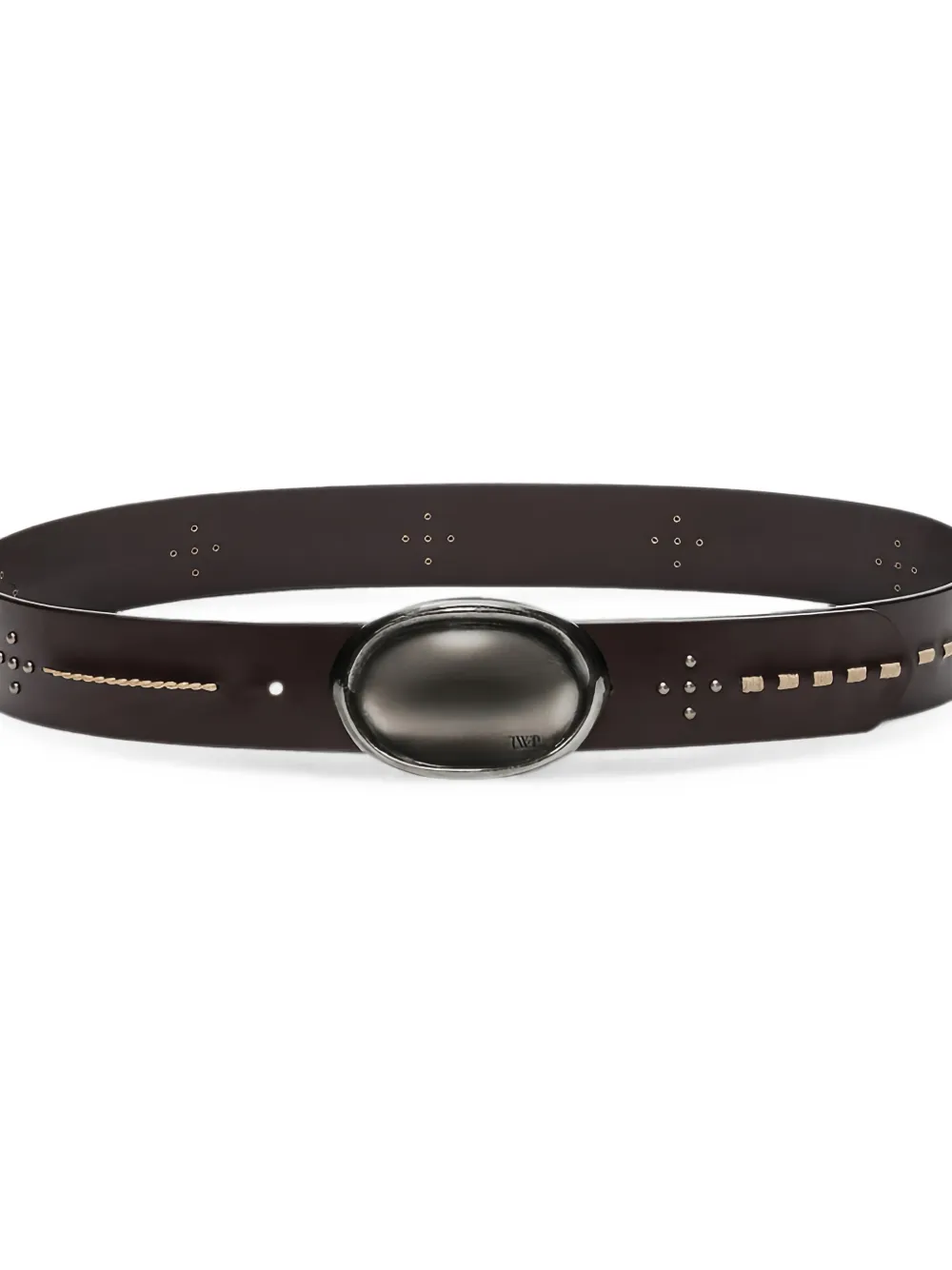 Twp Buckle Bunny Western-inspired Belt in Brown, view 2