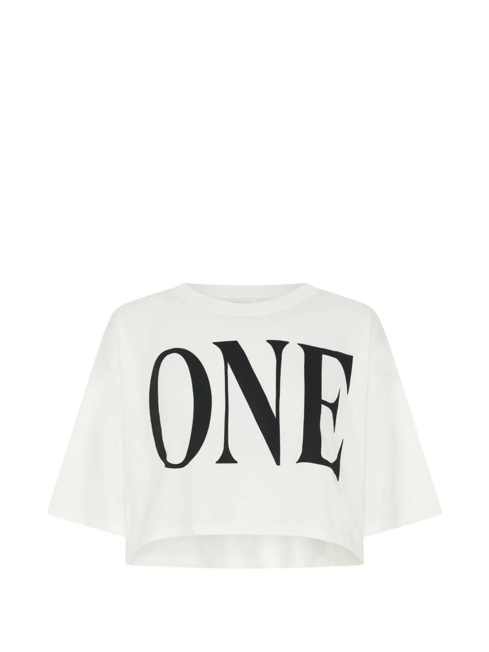 One Teaspoon Logo-print Cropped T-shirt In White