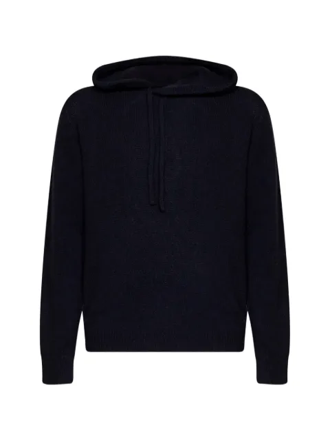 Roberto Collina fine-knit drawstring hoodie