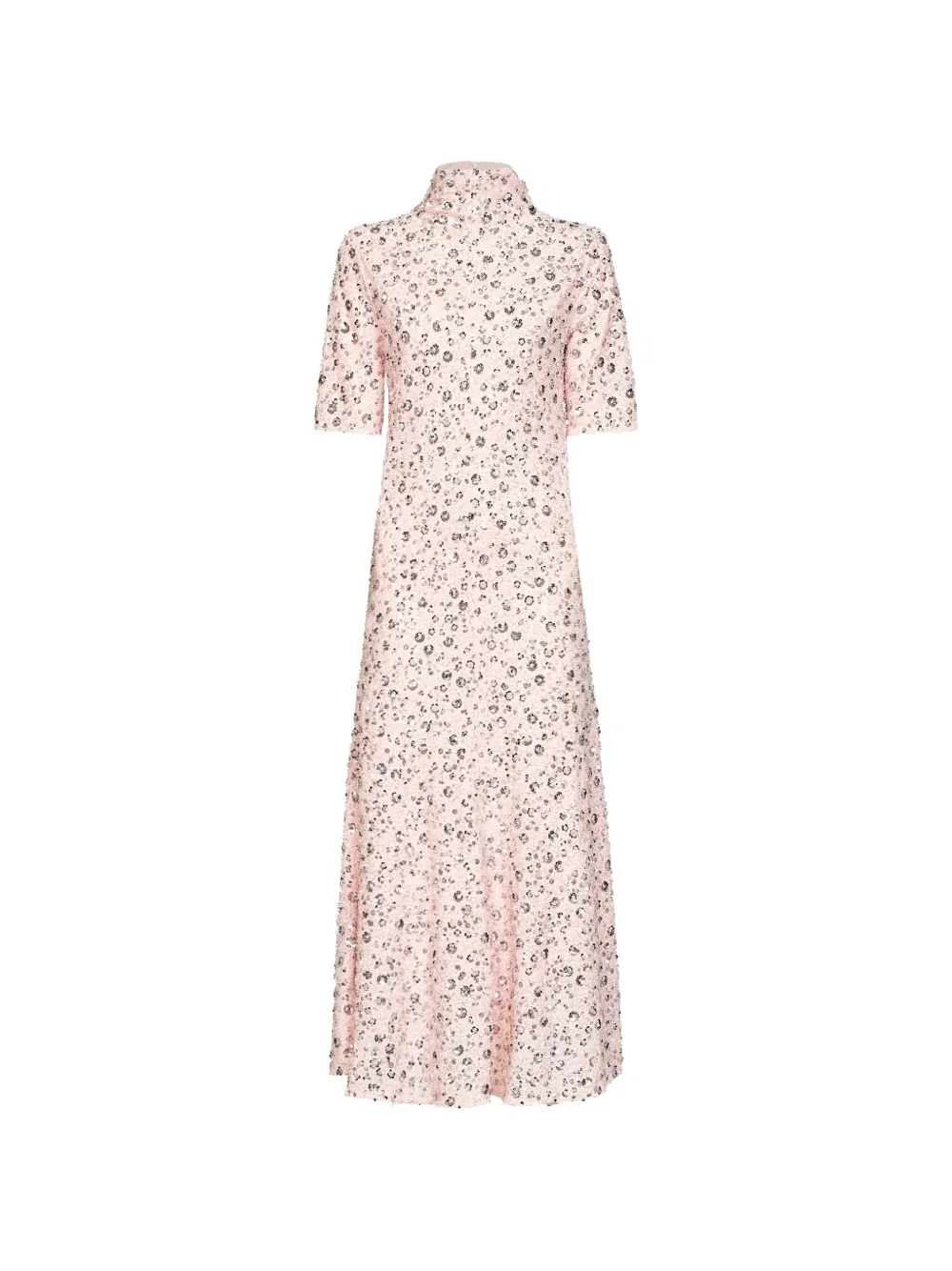 Rabanne sequin-embellished floral-embroidered dress