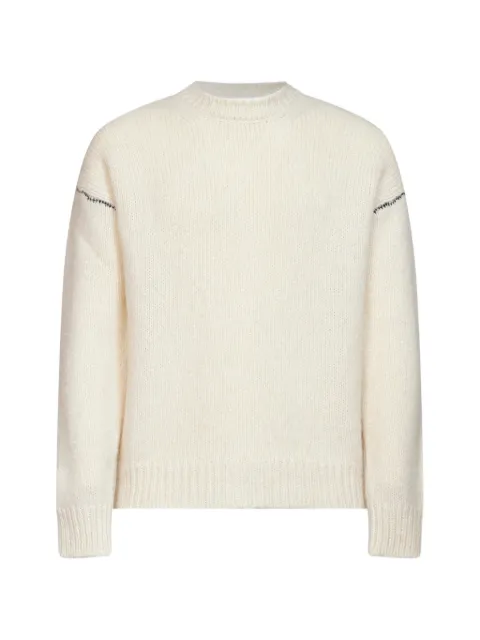 Roberto Collina contrast-stitch crew-neck sweater