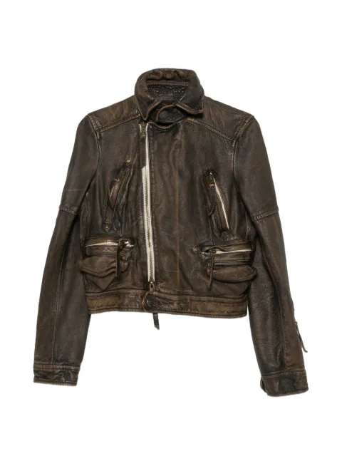 DSQUARED2 2000s zip-up leather jacket