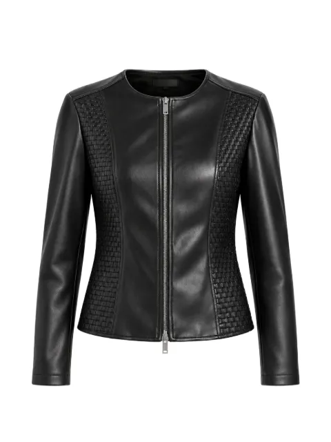 Marella Donare woven-panel collarless jacket