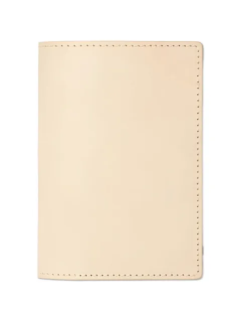 Hender Scheme contrast-stitch leather card holder