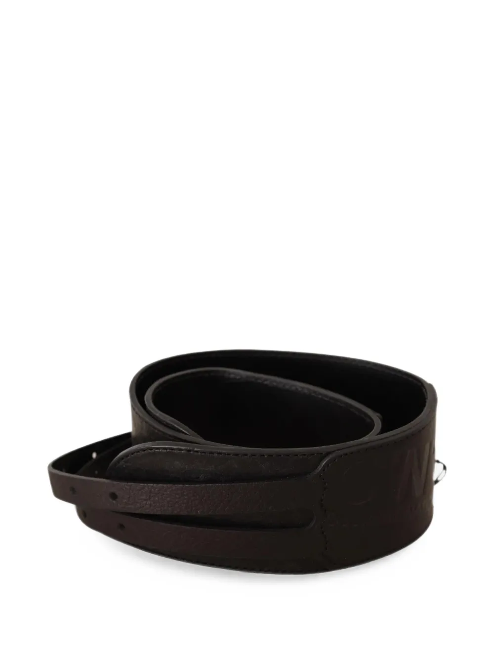 Costume National double-buckle logo-embossed belt