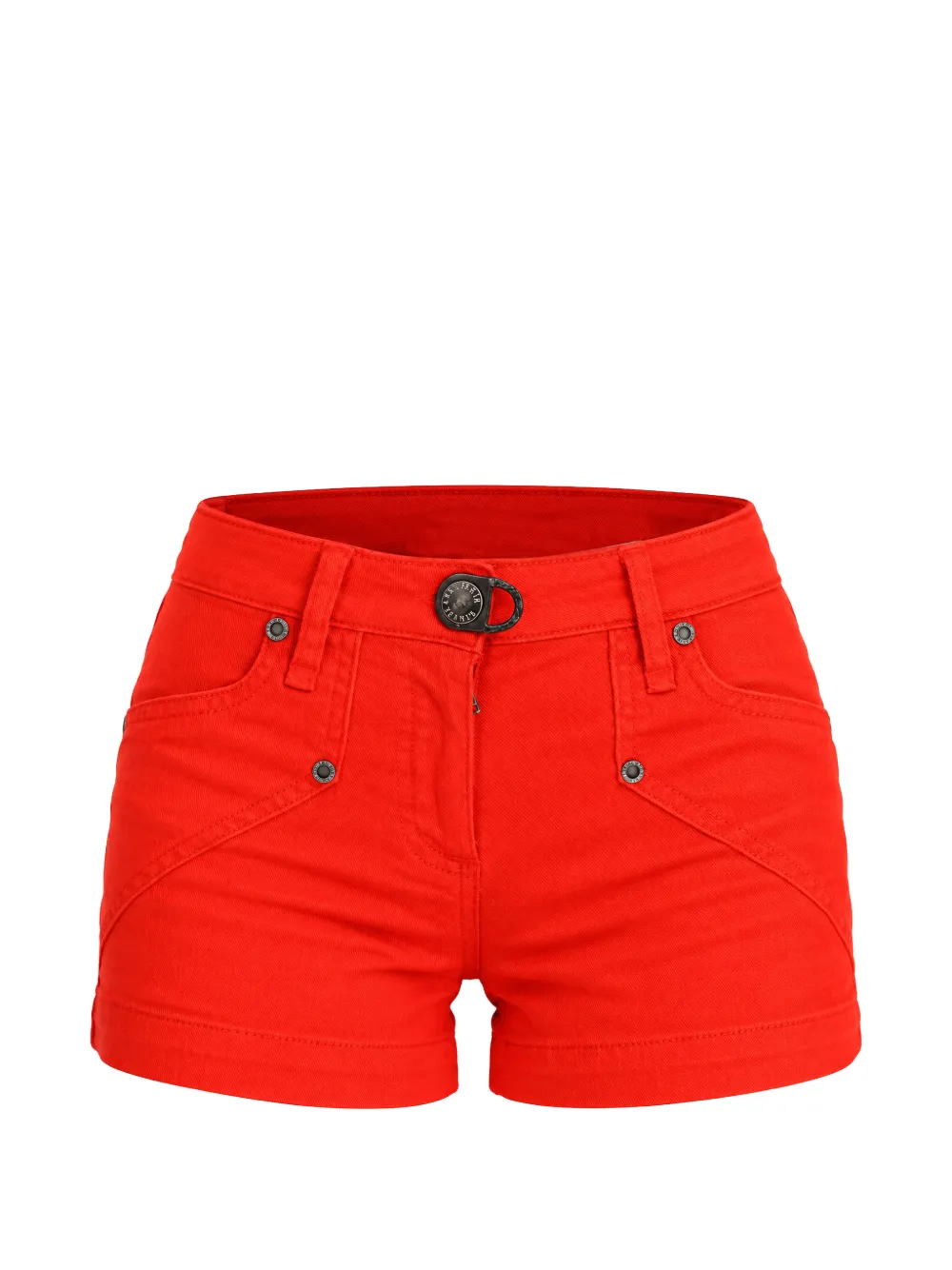 Plein Sud five-pocket denim mini shorts - Arancione