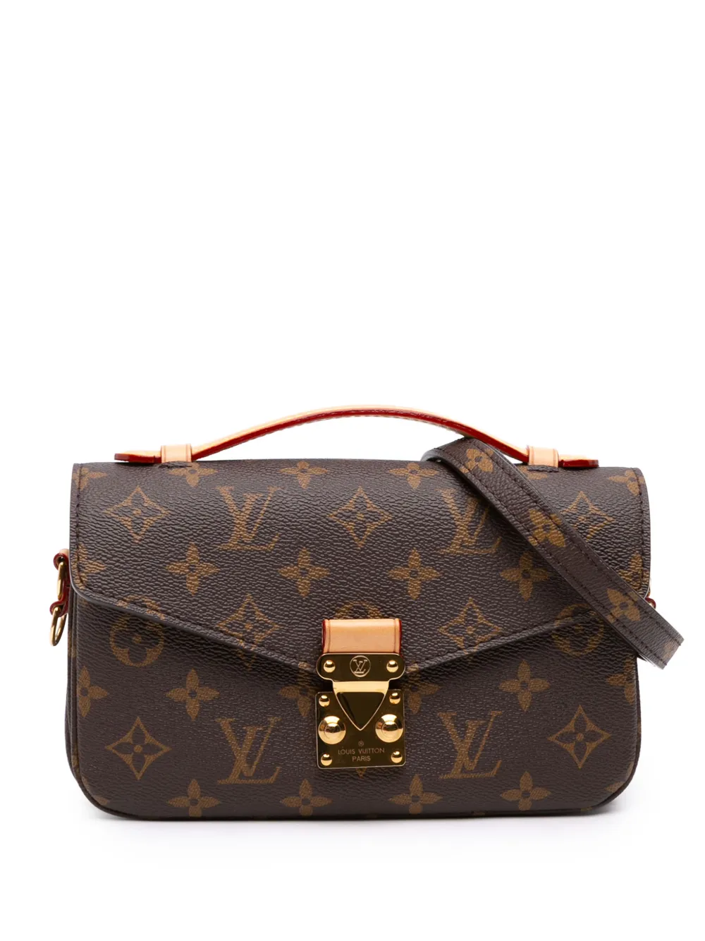 Louis Vuitton Pre-Owned 2022 Monogram Pochette Metis East West satchel - Marron
