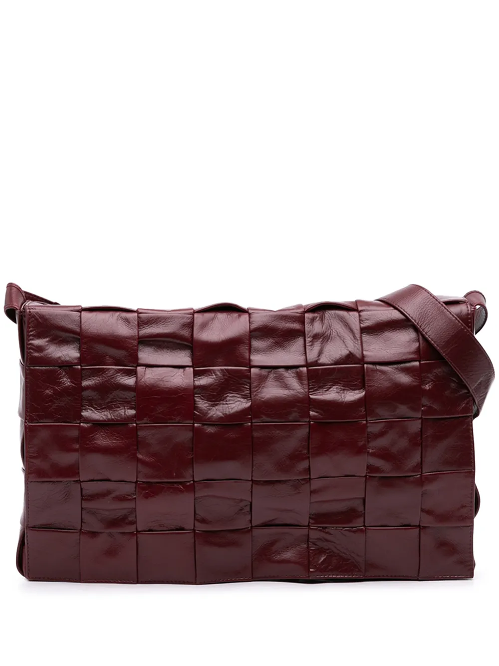 Bottega Veneta Pre-Owned 2012-2026 Candy Paper Intrecciato Cassette Umhängetasche aus Kalbsleder - Rot