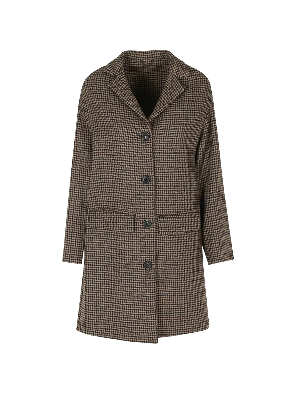 Kiltie Paul houndstooth-pattern coat