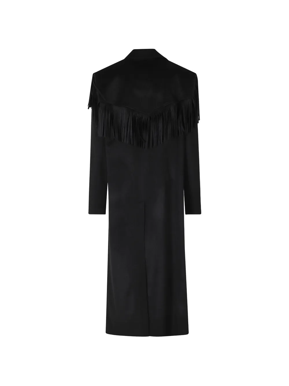 Federica Tosi fringe-detail detachable-cape coat Grijs