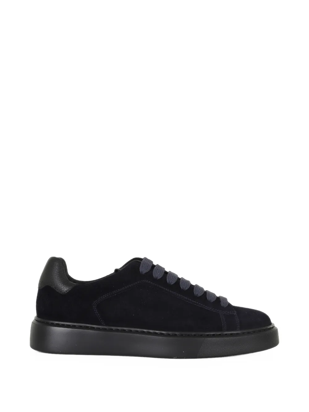 Doucal's suede leather-trim sneakers