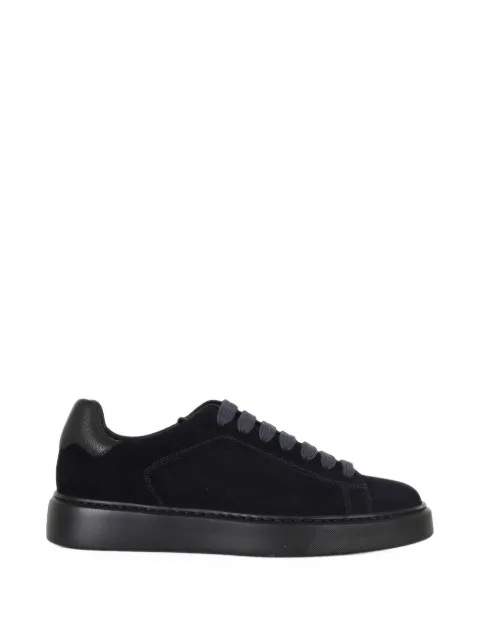 Doucal's suede leather-trim sneakers