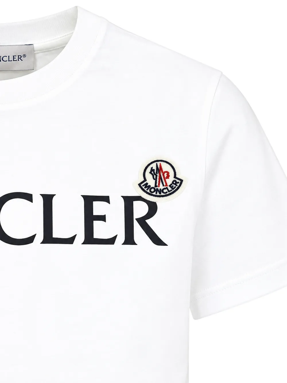 Moncler Enfant T-shirt met logoprint Wit