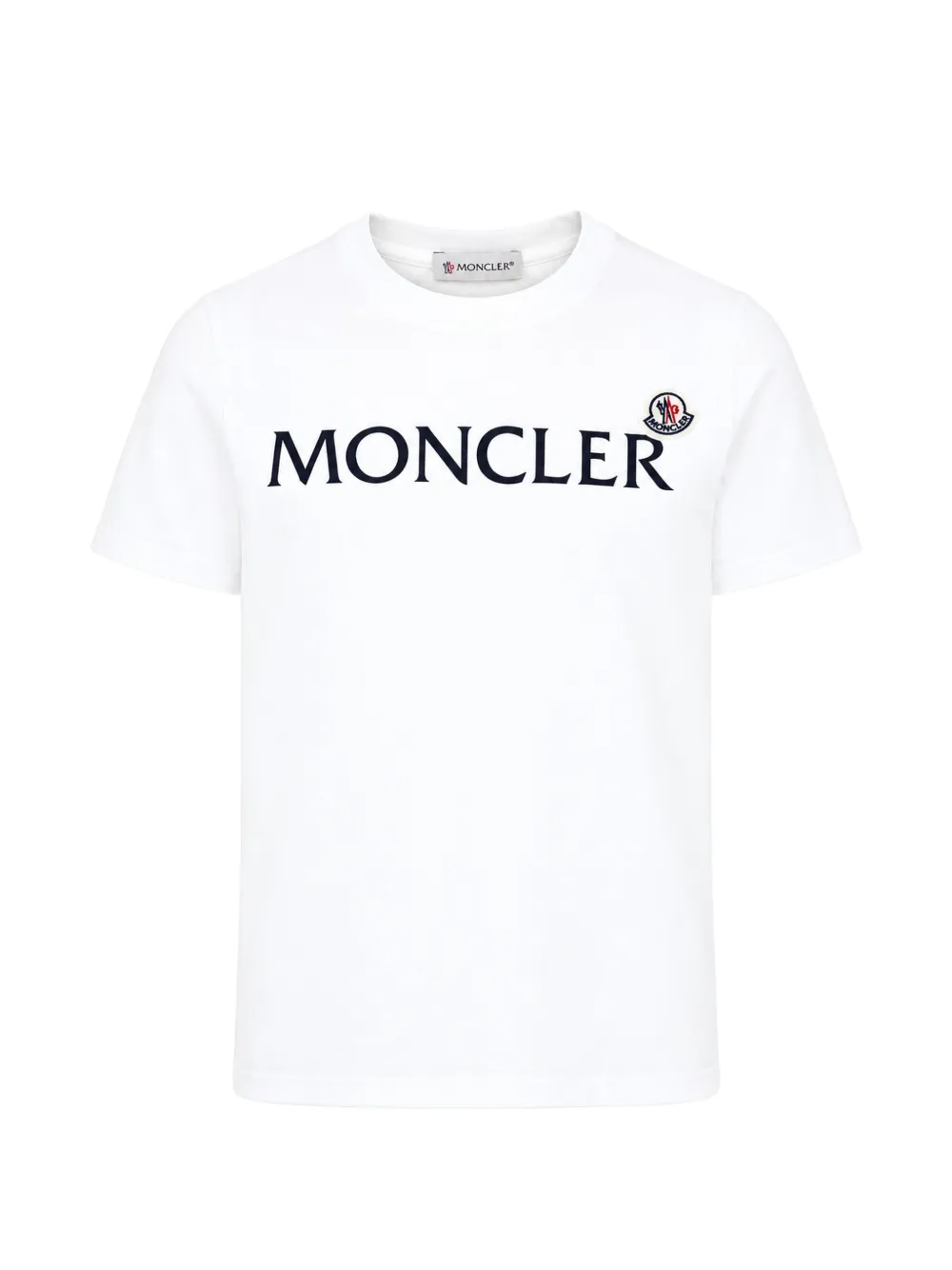 Moncler Enfant T-shirt met logoprint Wit