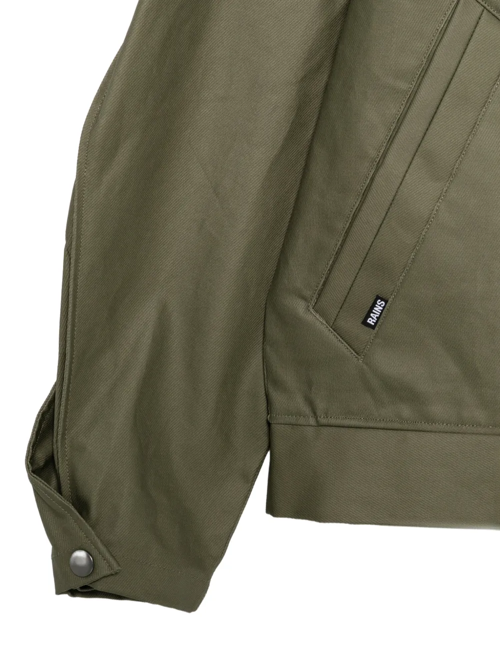 Rains zip-up collared jacket Groen