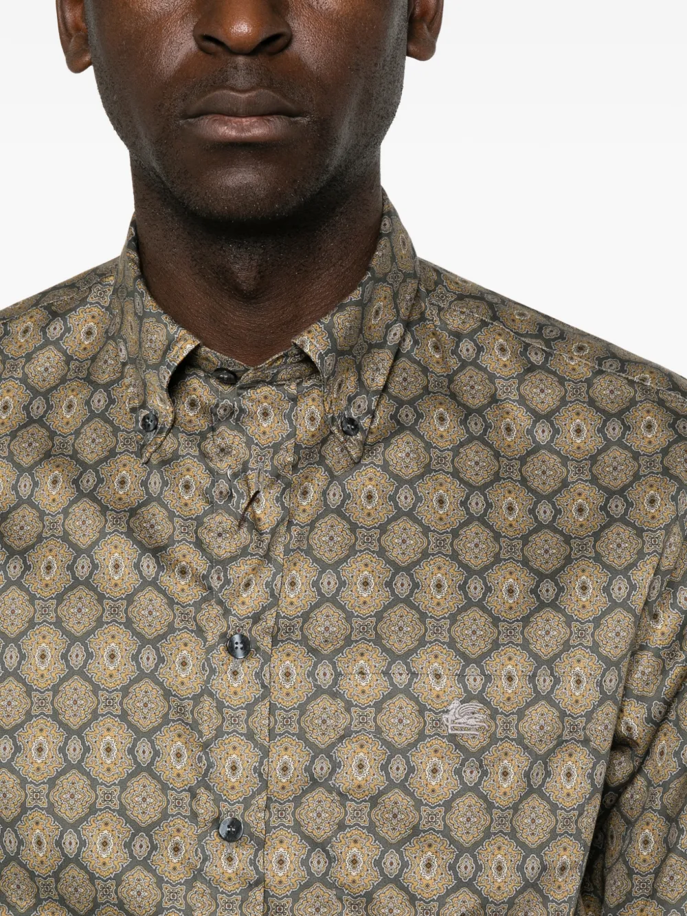 ETRO Overhemd met geometrische print Grijs