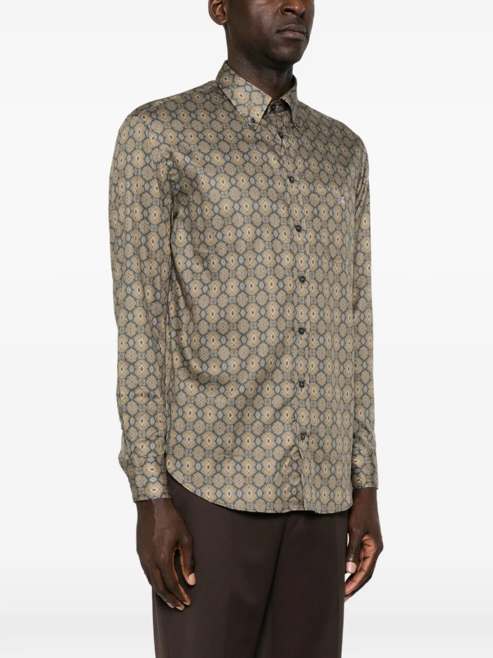 ETRO Overhemd met geometrische print Grijs