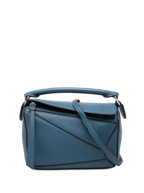 Loewe Pre-Owned bolsa satchel Puzzle mini de piel de becerro 2018