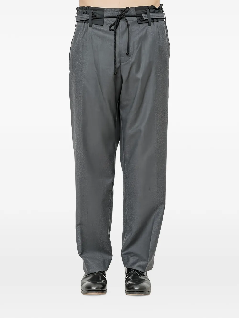 Craig Green belted drawstring straight-leg trousers Grijs