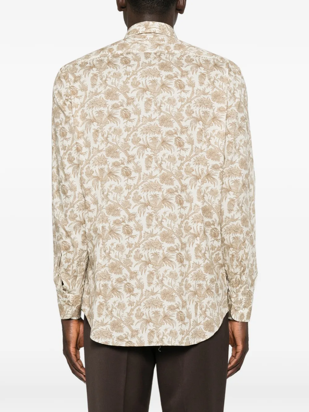 ETRO Overhemd met bloemenprint Beige
