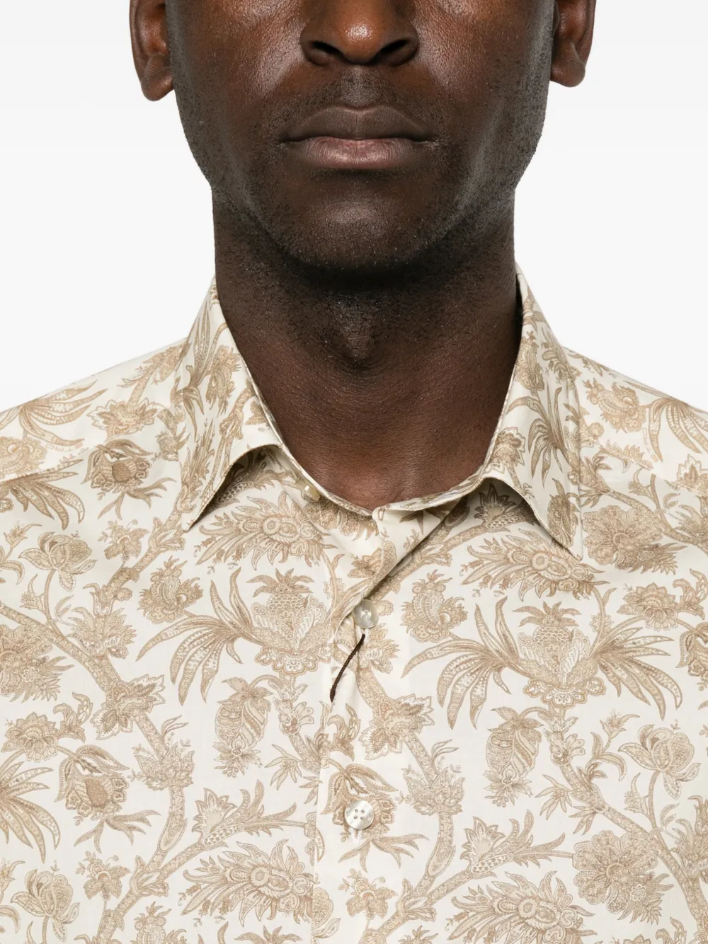 ETRO Overhemd met bloemenprint Beige