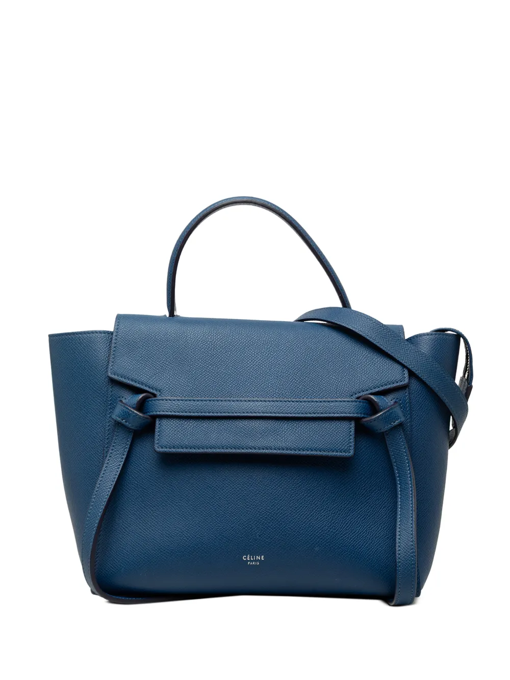 Celine Pre-Owned mini sac banane en cuir de veau grainé (2017) - Bleu Celine Pre-Owned mini sac banane en cuir de veau grainé (2017) - Bleu