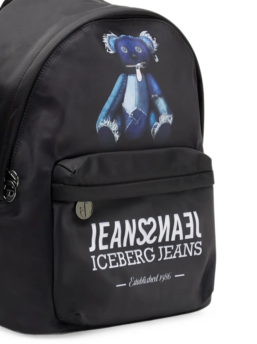 Iceberg Rugzak met teddy-print en logo-print Zwart