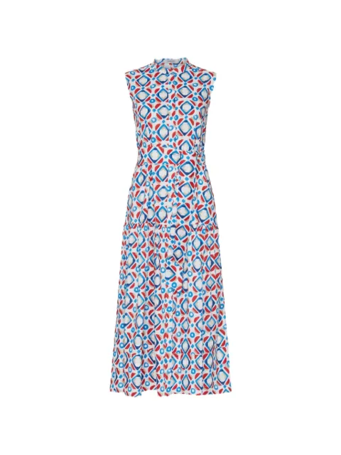 Marella geometric-print belted maxi dress