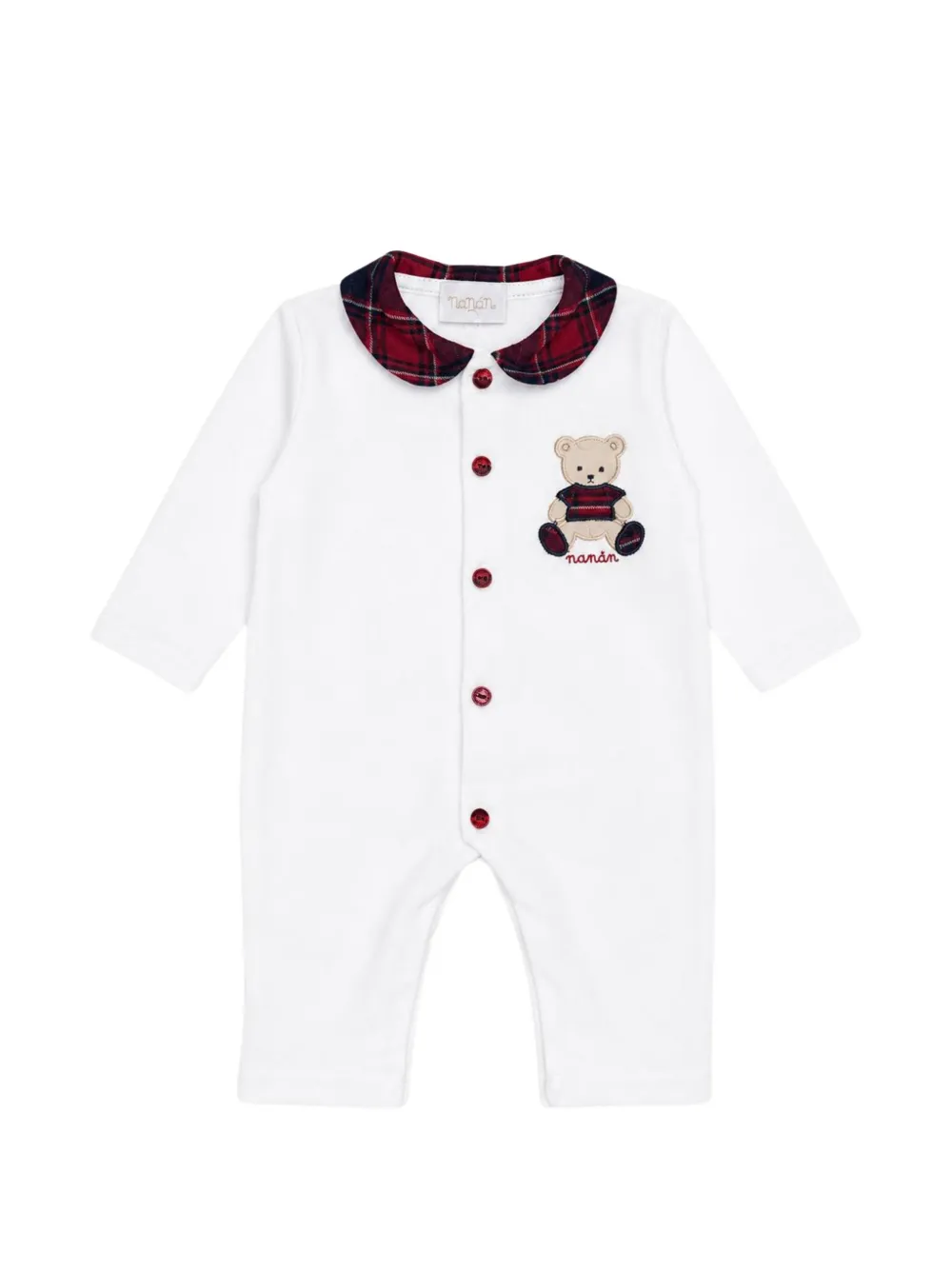 NANAN Strampler mit Teddy-Patch | Weiß | Image 1