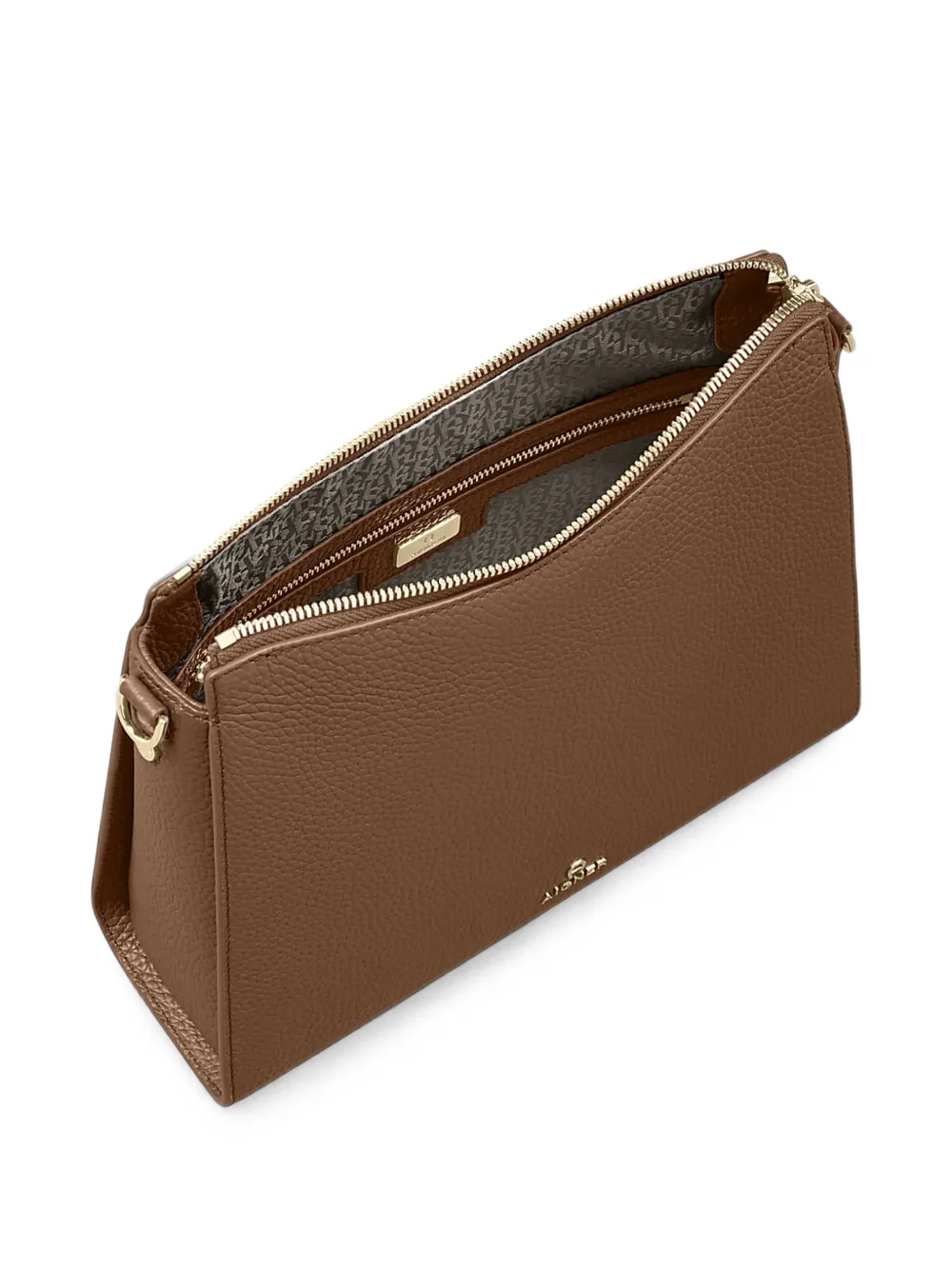 AIGNER Kleine Ivy schoudertas van leer met textuur Bruin