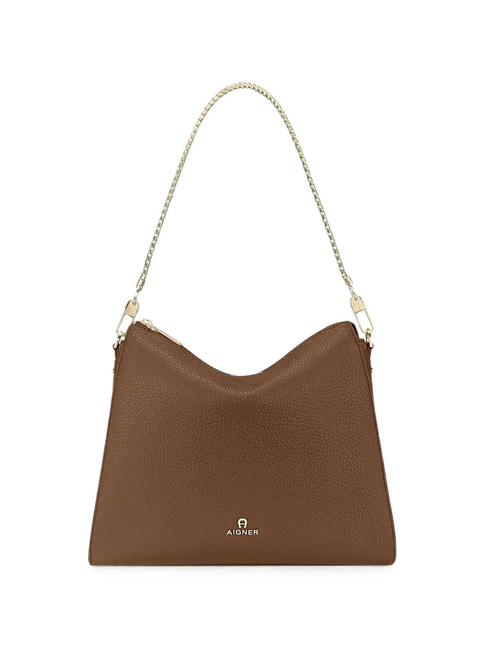 AIGNER Kleine Ivy schoudertas van leer met textuur Bruin