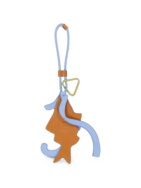 Inoui Editions Cerfs Volants seahorse-motif leather keyring