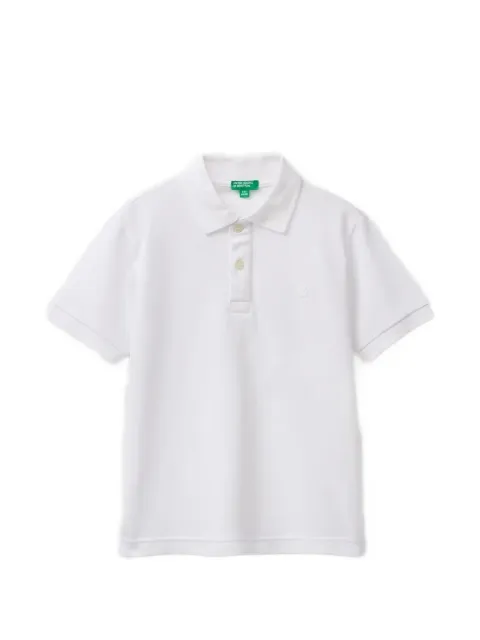 Benetton logo-embroidered piqué polo shirt