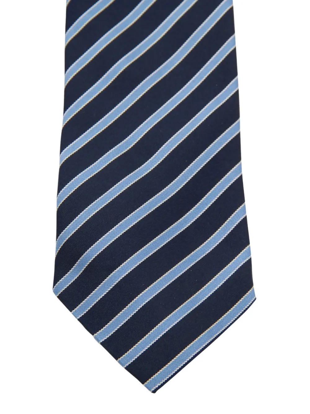 Zegna Gestreepte stropdas van moerbeizijde Blauw